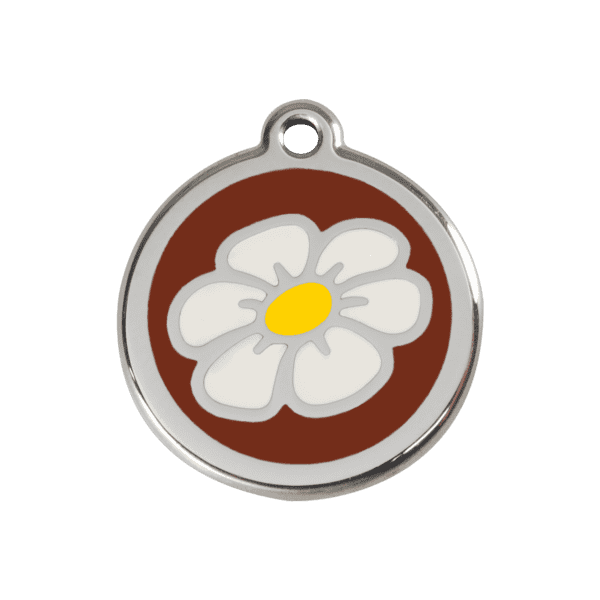 Vue avant - Médaille personnalisée pour chien - Red Dingo Marguerite Brun M