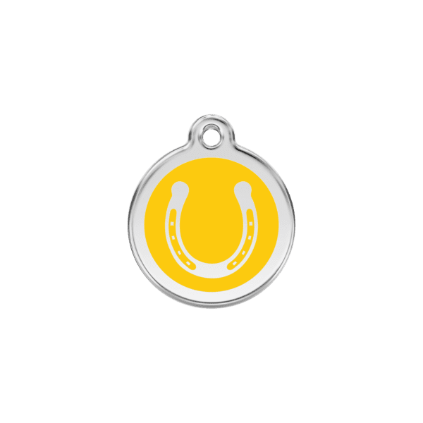 Vue avant - Médaille personnalisée pour chien/chat Red Dingo Jaune S 20.00 7G