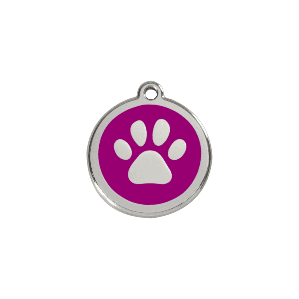 Vue avant - Médaille personnalisable pour chien/chat Red Dingo Émail/Acier inoxydable Violet S 20.00mm