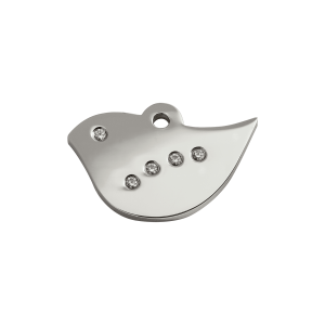 Médaille chat Swarovski Diamantée Oiseau S